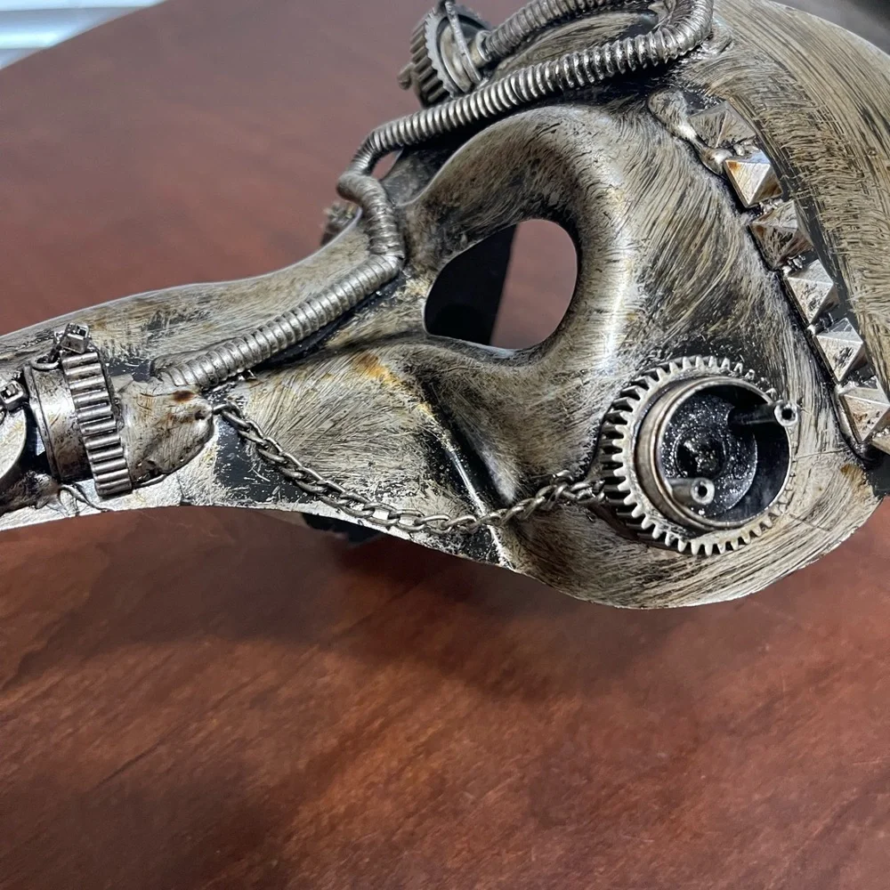 Raven Skull Long Nose Steampunk Party Mask masquerade
